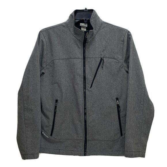 Champion Men Size M Gray Venture Dry Soft Shell Jacket Zip Pockets Lightweight - Picture 1 of 5